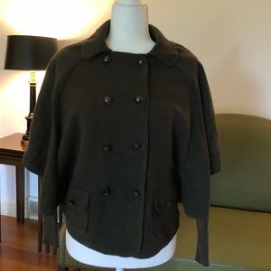 DVF cape! Dark green. Amazing